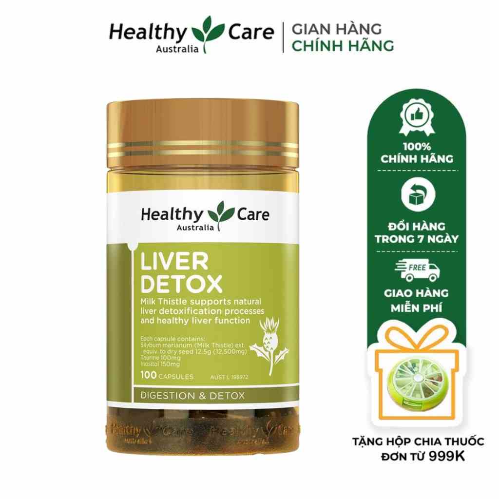 Viên Uống Healthy Care Liver Detox 100 Viên Giúp Thải Độc Gan 100 viên