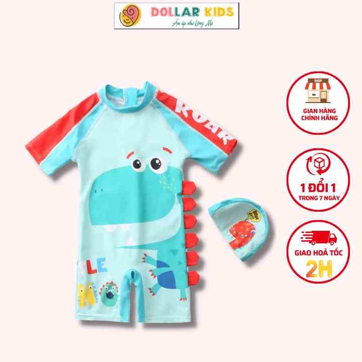 Bộ Đồ Bơi Trẻ Em Dollarkids Danh Cho Bé Trai Từ 10kg Đến Size Đại In Hình Khủng Long Ngộ Nghĩnh