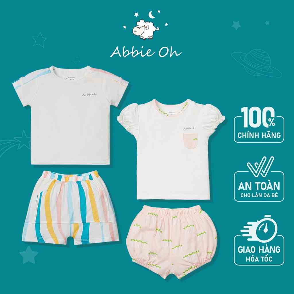 Combo quần áo cho bé đồ bộ cộc tay bé trai và bé gái | ABBIEOH | 3M - 3Y | BO281-284-405-407