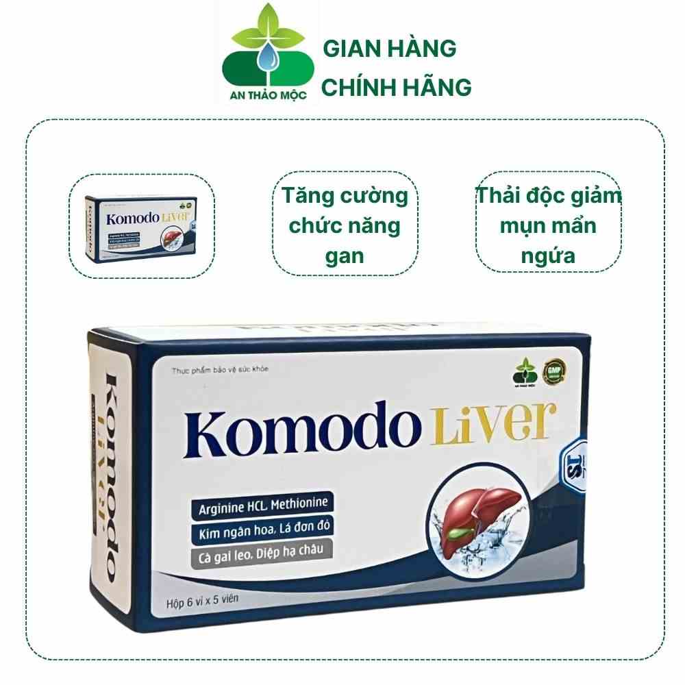 [Mã BMLTB35 giảm đến 35K đơn 99K] Viên Tăng Cường Chức Năng Gan Cao Cấp Komodo Liver Thanh Nhiệt Mát Gan Giải Độc