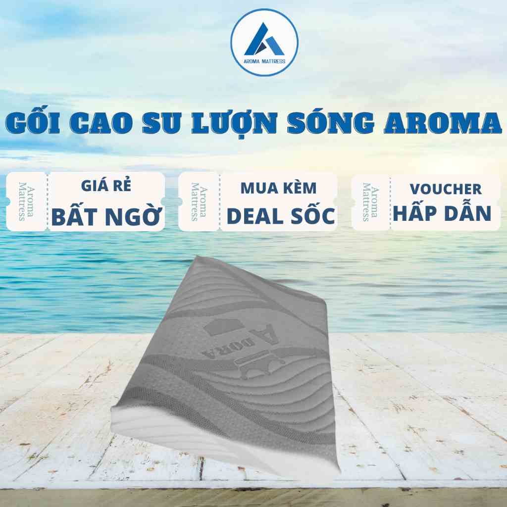 [Mã BMLTA35 giảm đến 35K đơn 99K] Gối Cao Su Lượn Sóng Aroma 40cm x 60cm