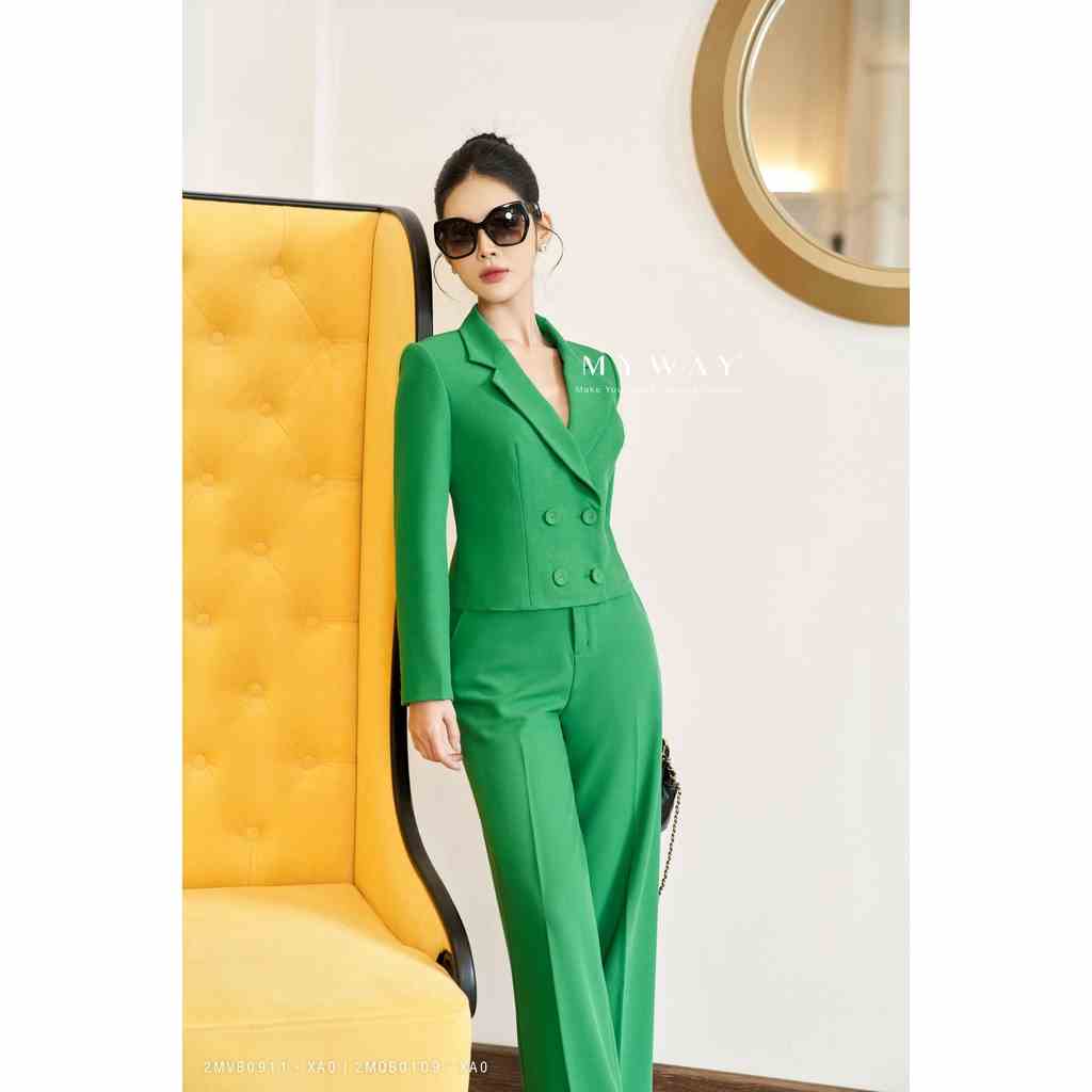 Set Vest Nữ Croptop Quần Ống Rộng MY WAY Sang Trọng Cá Tính 2MVB0911 -2MQB0109 XA0