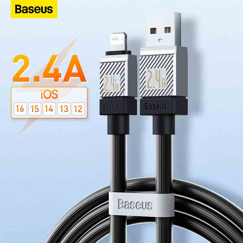 Cáp Sạc Nhanh Baseus 2.4A USB Cho iPhone 14 13 12 11 Pro Max 8 7