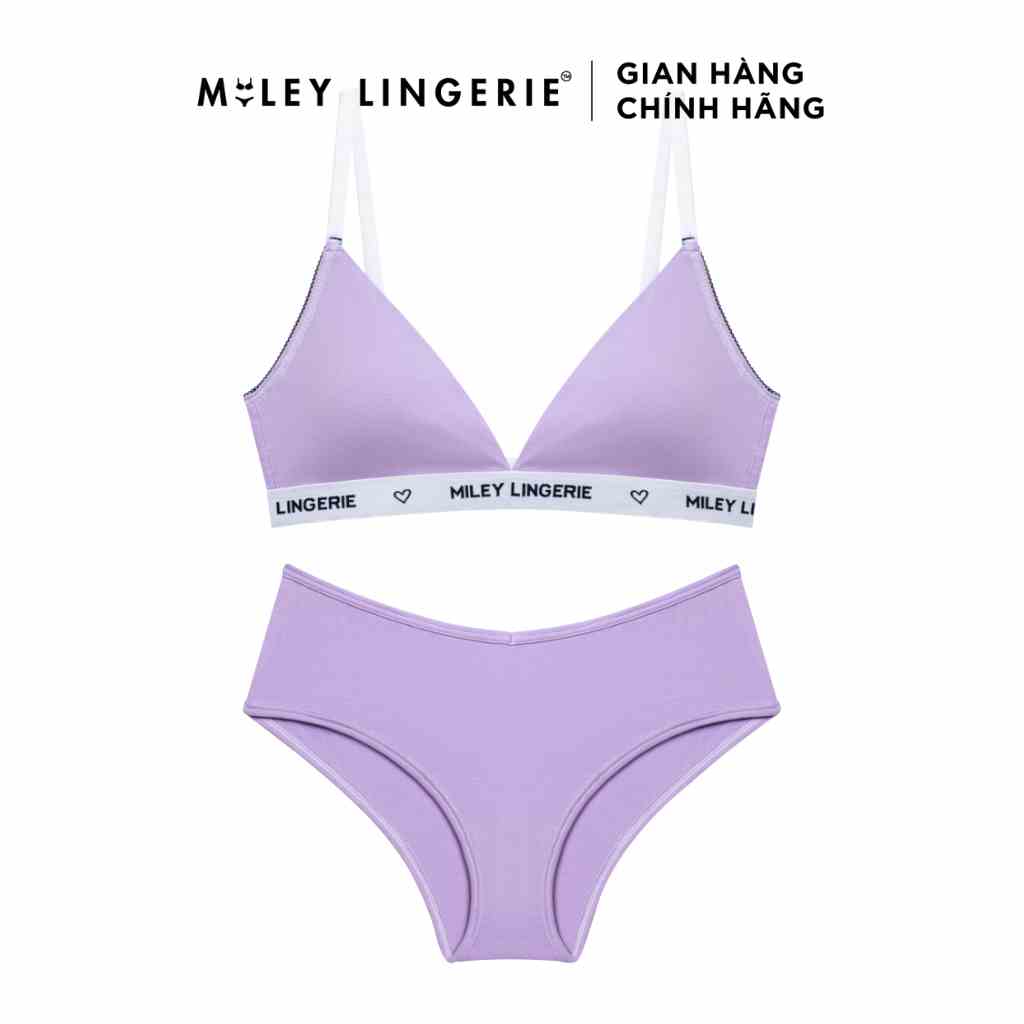 [Mã BMLTA35 giảm đến 35K đơn 99K] Bộ Đồ Lót Cổ Chữ V Quần Xéo Amethyst Purple Being Me Miley Lingerie