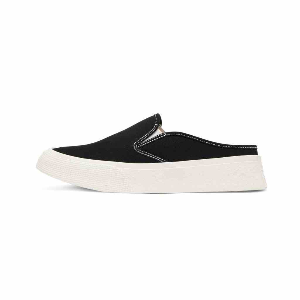 Giày Lười hiệu EPT - SLIP ON MULE(Black) - Màu đen không dây đế vàng nam nữ [chính hãng]