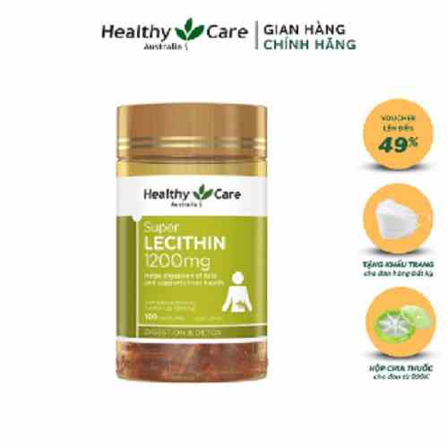 [Bạn mới nhập COSHBM -50% đơn 0Đ] Mầm Đậu Nành Healthy Care Super Lecithin Úc Điều Hòa Nội Tiết 100 viên