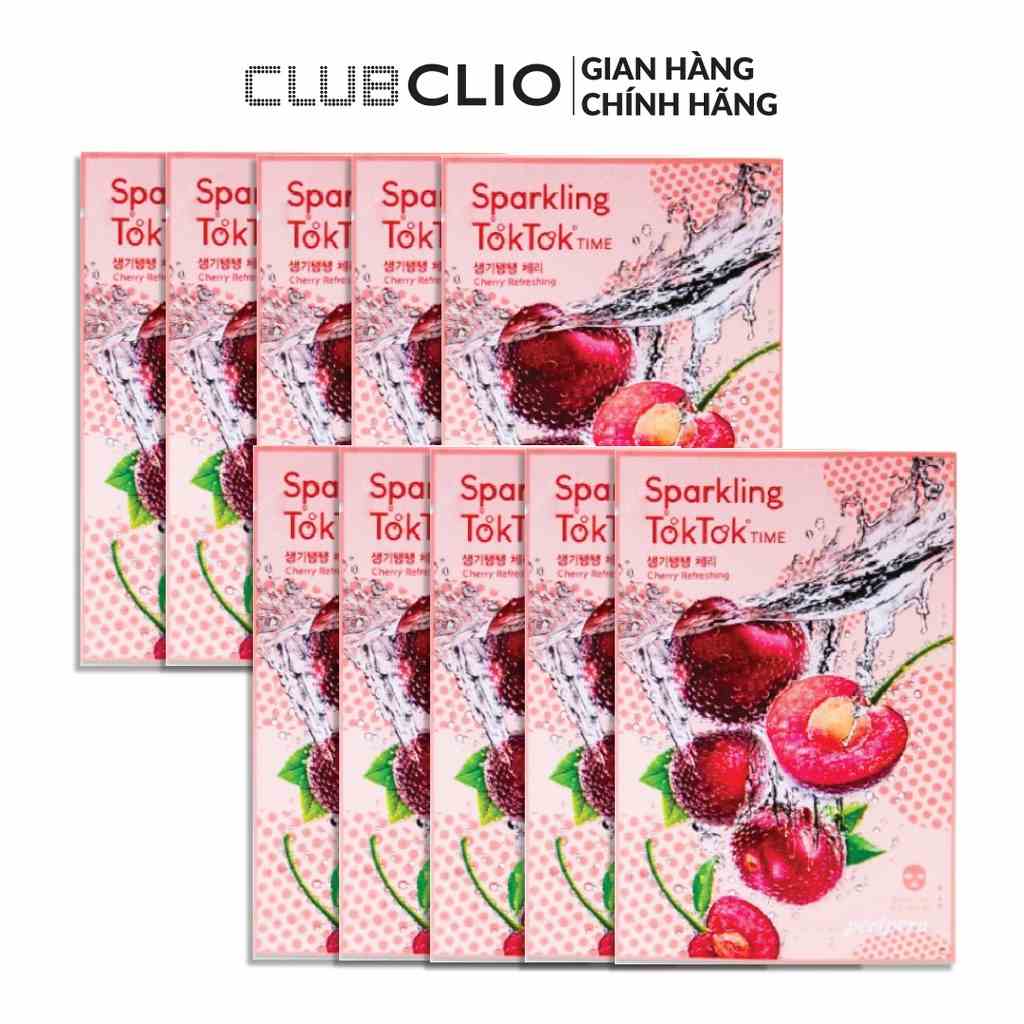 Combo 10 Mặt Nạ Giấy Peripera Sparkling Toktok Time Mask Sheet #3 Cherry Refreshing 18Mlx10