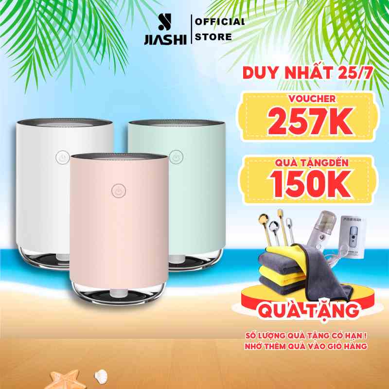 Máy phun sương mini Jiashi tạo độ ẩm xông tinh dầu có đèn LED 3 màu - MPS02