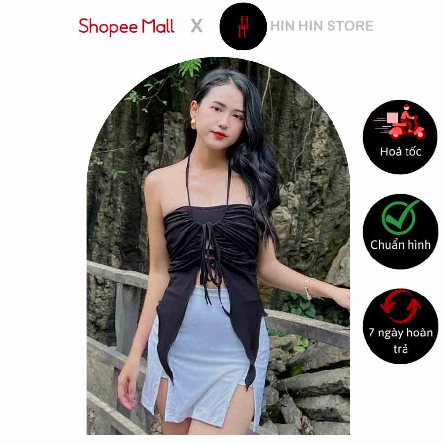 Áo croptop ống cột dây HAC143 Hỉn Hỉn Store