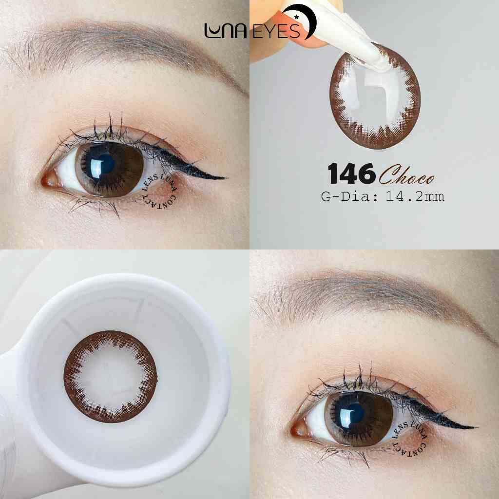 Kính áp tròng LUNA EYES 146 CHOCO - Lens size vừa