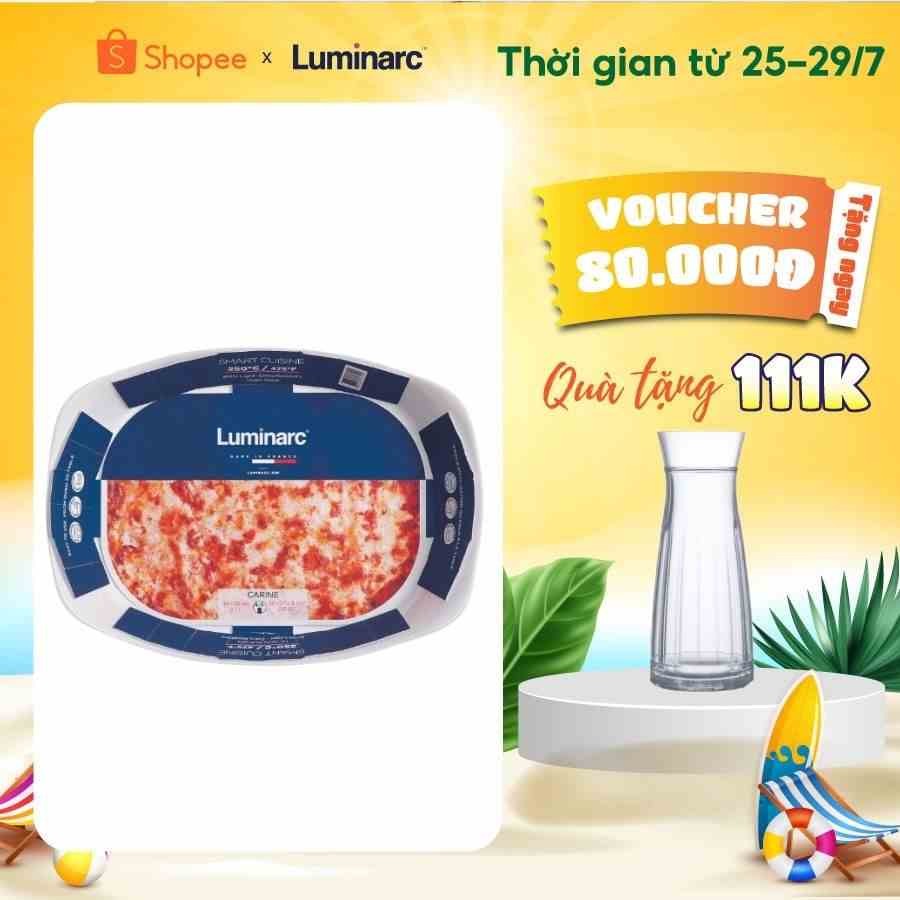 [Mã BMLTA35 giảm đến 35K đơn 99K] Khay Nướng Thuỷ Tinh Luminarc Smart Cuisine Chữ nhật 38x28cm- LUKHP8330