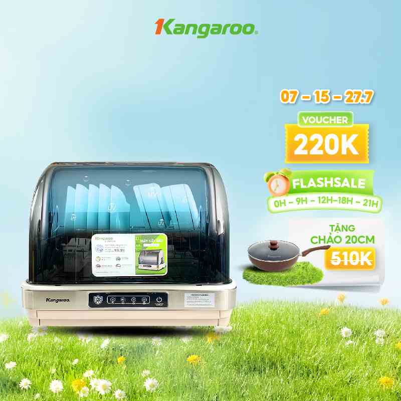 Máy sấy bát tiệt trùng có tia UV Kangaroo KG45DUV dung tích 45L