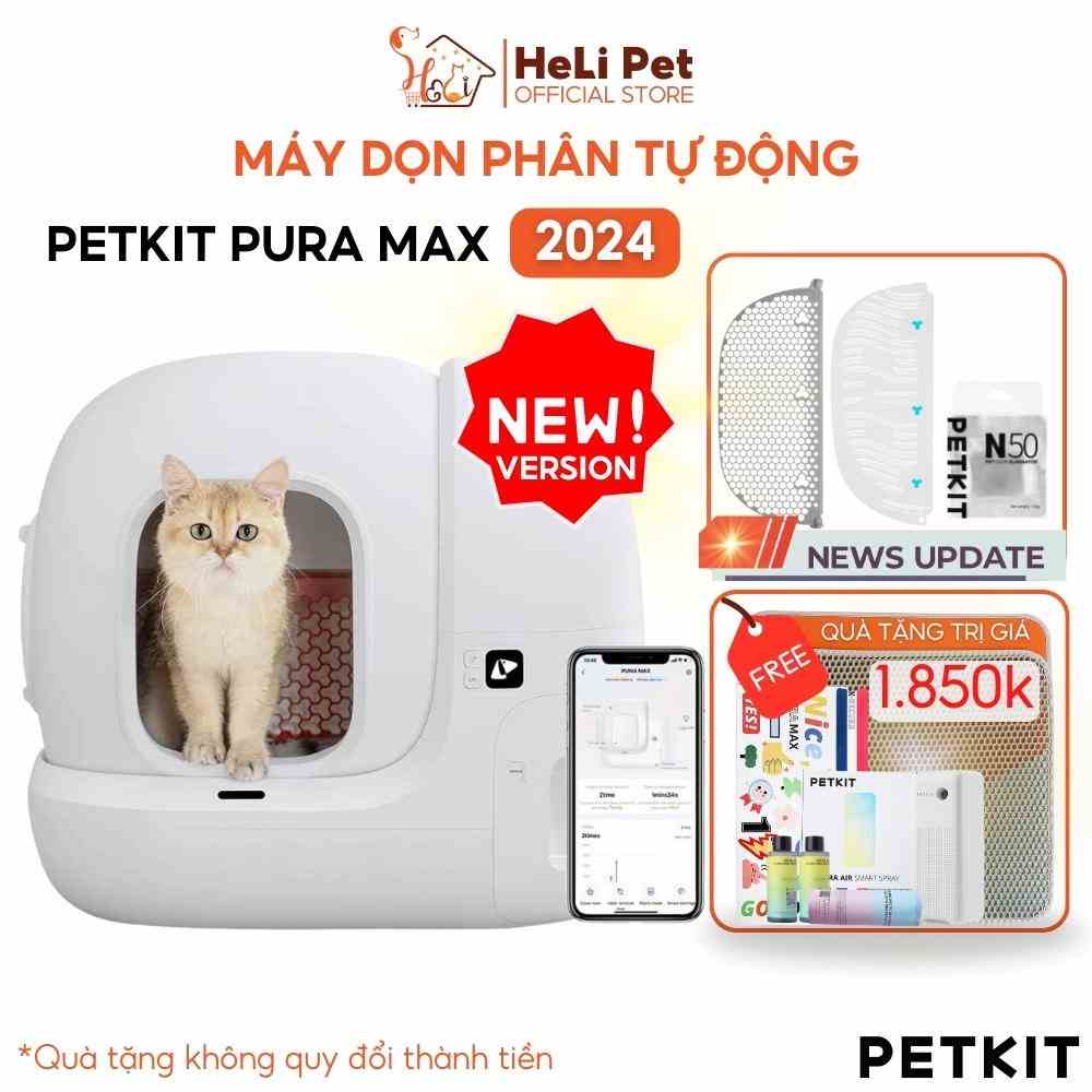 [NEW 2024] Nhà Vệ Sinh Cho Mèo PETKIT, Máy Vệ Sinh Tự Động Cho Mèo Pura Max Máy Dọn Phân Mèo