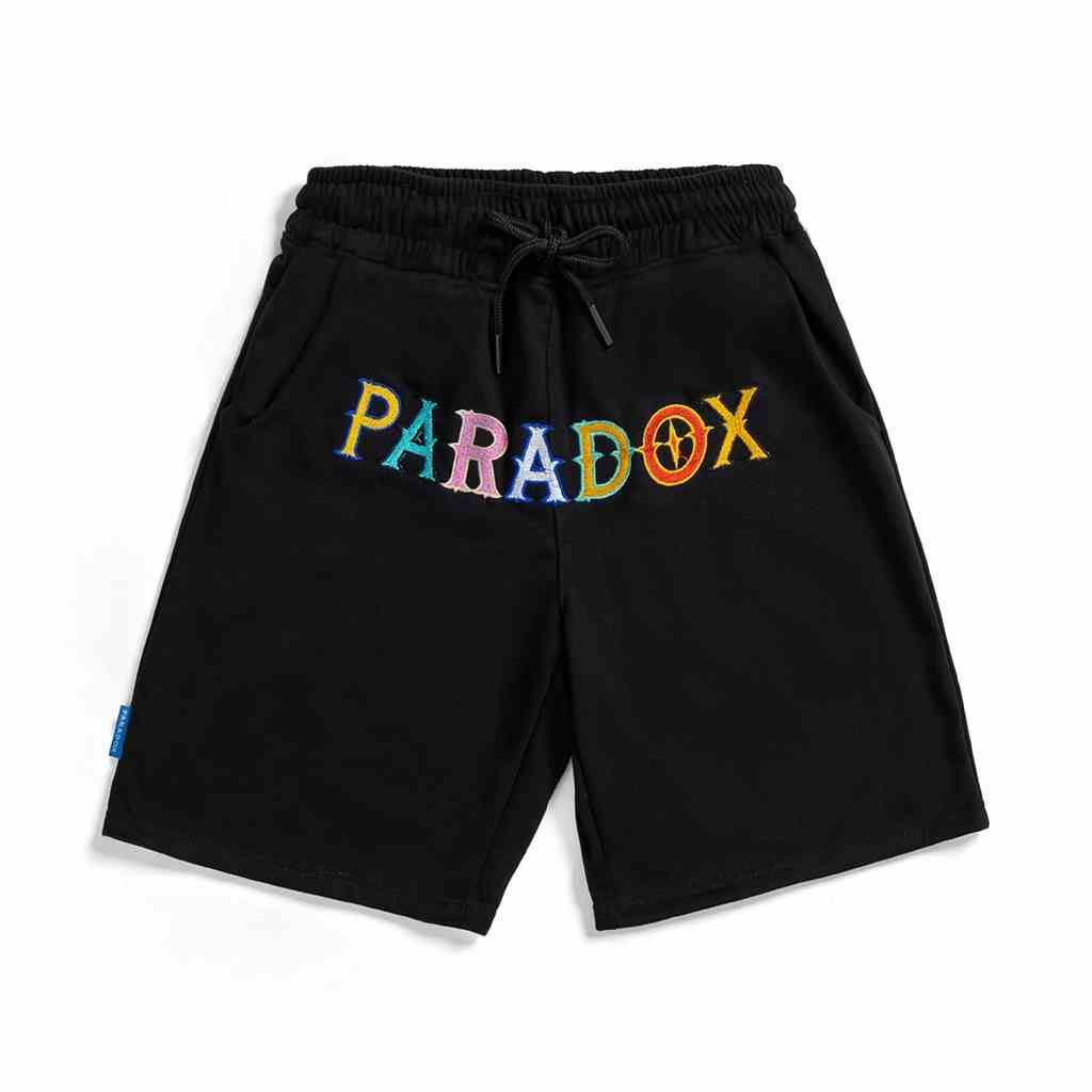 [Mã MABRS946 giảm 10% đơn 99k] Quần short Paradox FRISKY EMBROIDERY SHORTS - Black