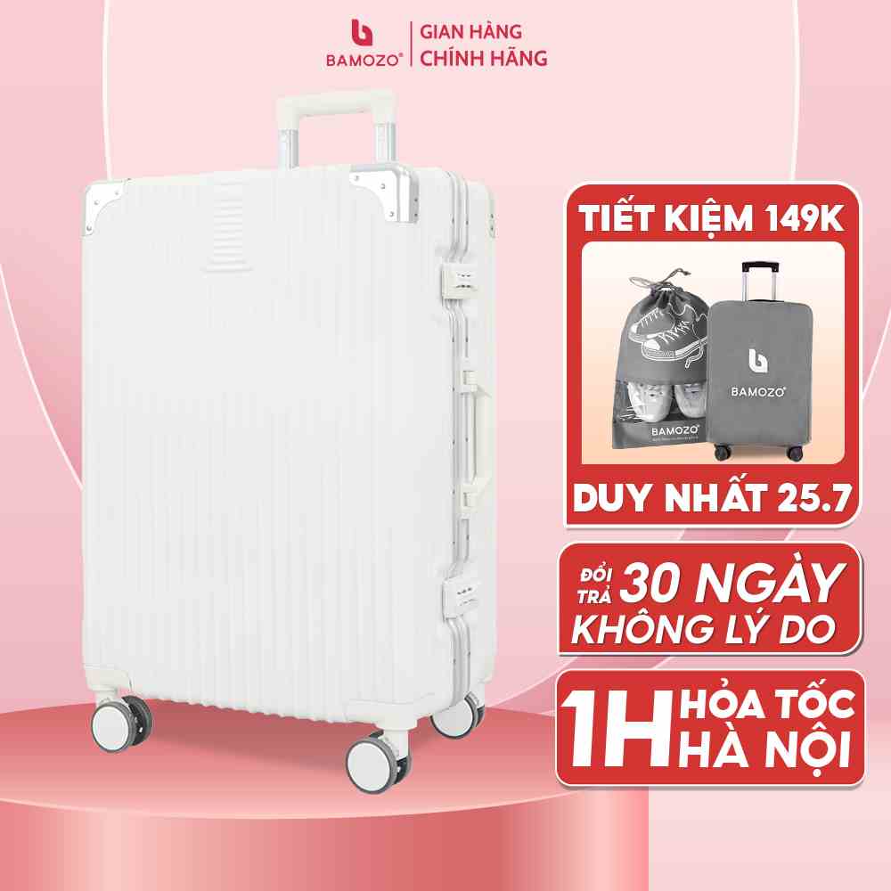 Combo Vali Bamozo Khung Nhôm 9066 Size 20 Và Size 24 Bảo Hành 5 Năm