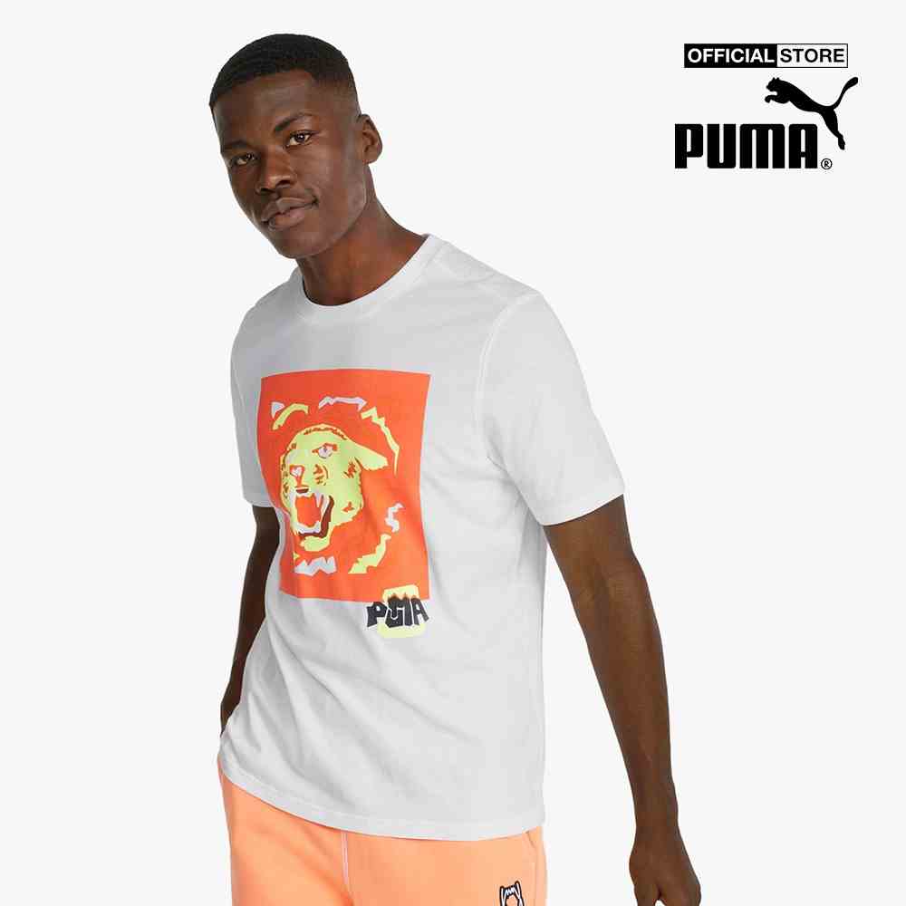 PUMA - Áo thun nam cổ tròn ngắn tay 4th Quarter Basketball 532361-09