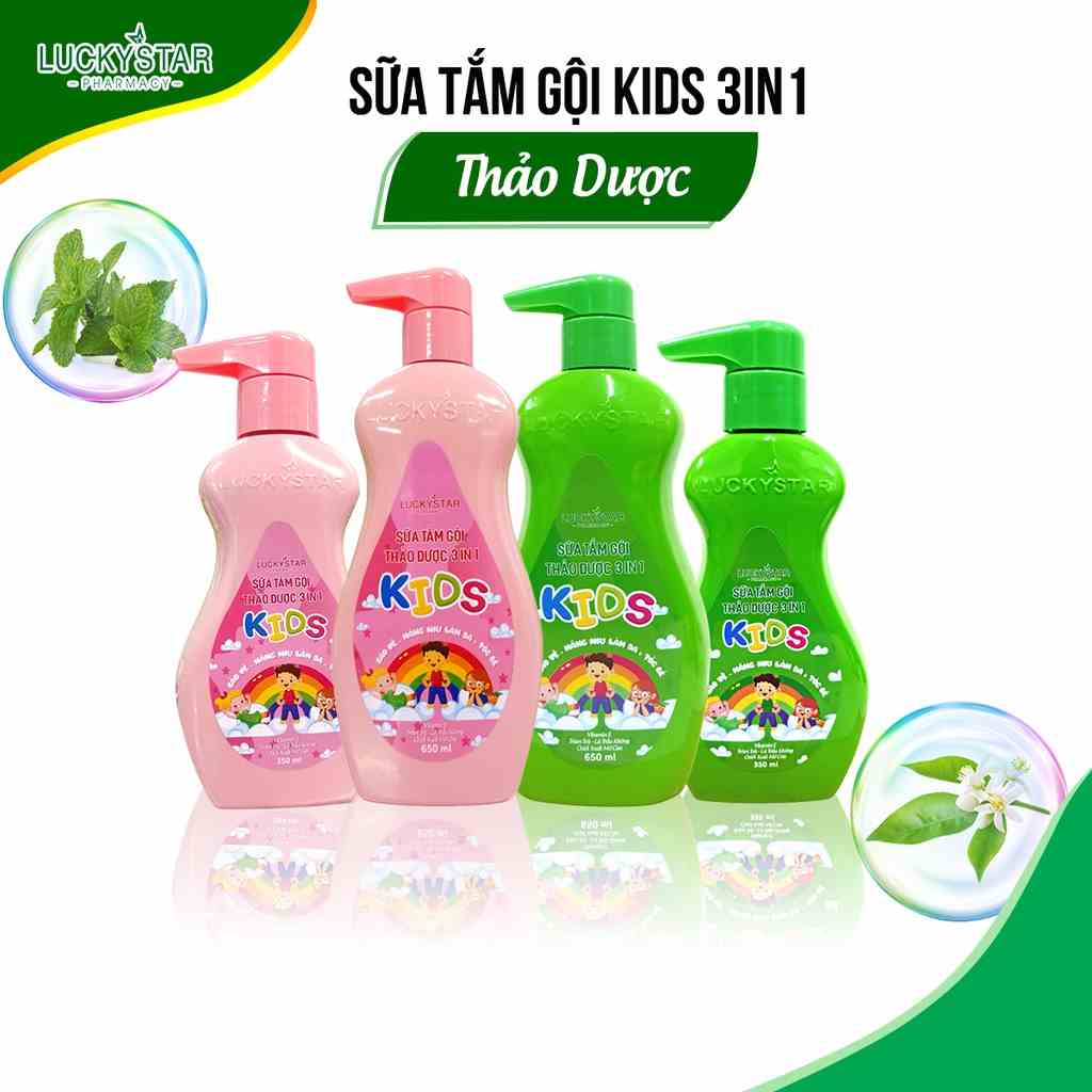 [Mã BMLTA35 giảm đến 35K đơn 99K] Sữa Tắm Gội Thảo Dược 3IN1 Kids Lucky Star