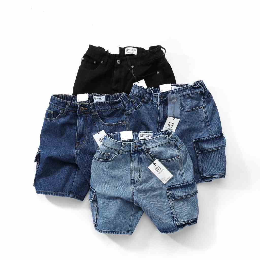 Quần short JEAN nam cao cấp dễ phối PUNDO DENIM QSPD10