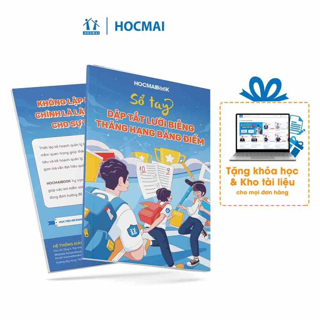 Sổ tay ghi chép - Study Planner Dập tắt lười biếng Thăng hạng bảng điểm - HOCMAIBOOK - 60 trang