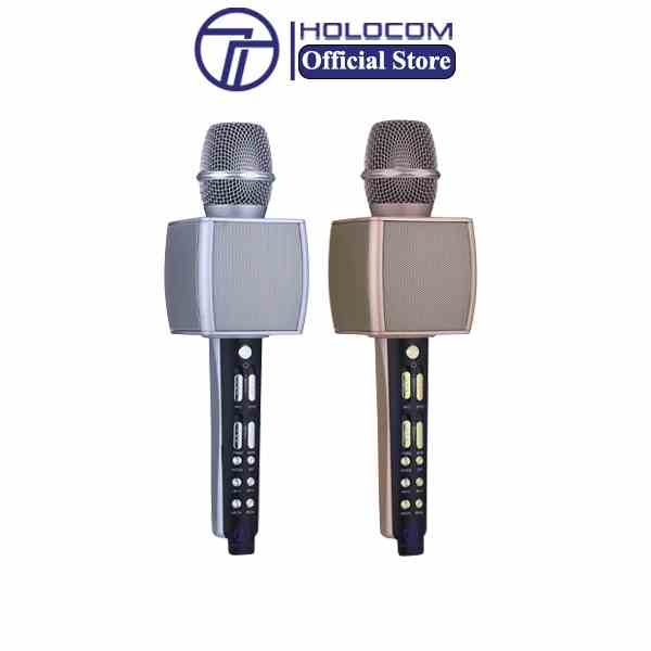 Micro Karaoke Bluetooth Không Dây HOLOCOM YS92 Kèm Loa Âm Lớn Bắt Giọng Hát Hay Hỗ Trợ Thẻ Nhớ, Thu Âm Chuyên Nghiệp