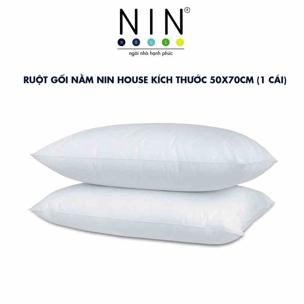 Ruột gối nằm gòn NIN House kích thước 50x70cm, thích hợp cho những người thích nằm mềm