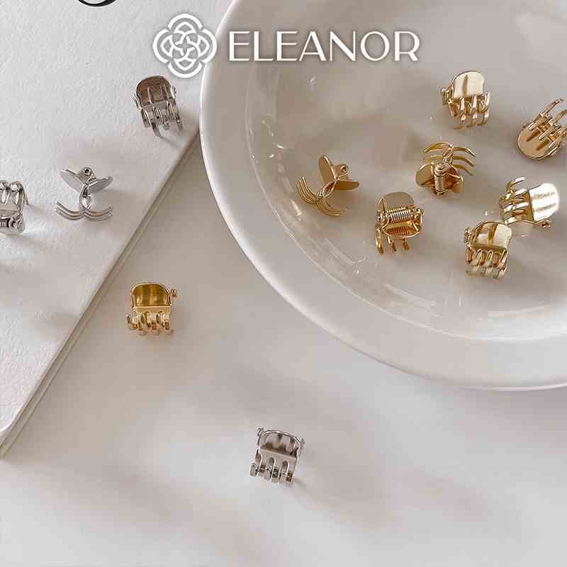 Kẹp tóc mái nữ mini Eleanor Accessories càng cua ba răng phụ kiện tóc 4144