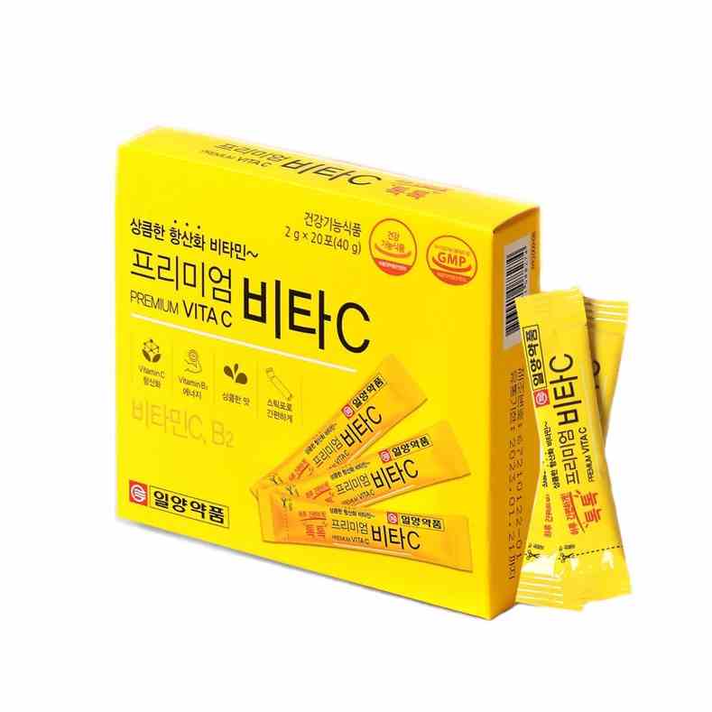 Bột Vitamin C Dòng thượng hạng Hàn Quốc- Ilyang Pharm - Hộp 20 gói [2g x 20 gói (40g)