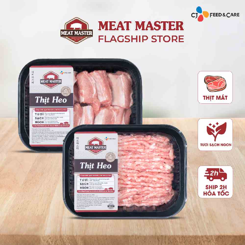 [Mã BMLTB200 giảm đến 100K đơn 499K] Combo Heo tiết kiệm Thịt xay - Sườn non Meat Master ( 400 G ) - Giao nhanh