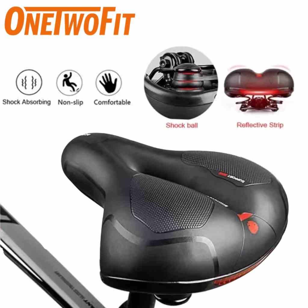 OneTwoFit Đệm Yên Xe Đạp Thể Thao Đàn Hồi Mềm Dày Thoáng Khí， Yên xe đạp êm ái chống nước phù hợp ET003201