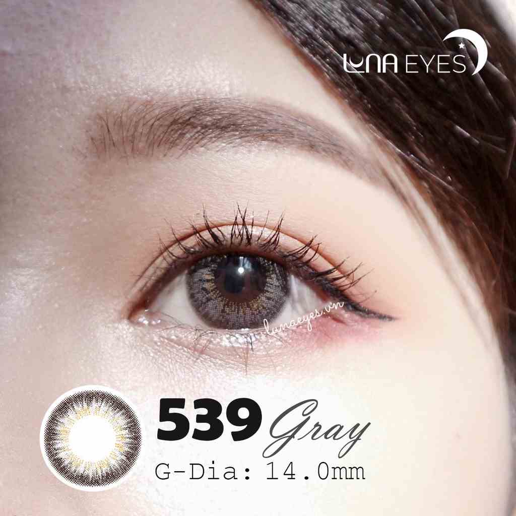 Kính áp tròng LUNA EYES 539 GRAY - Lens size nhỏ