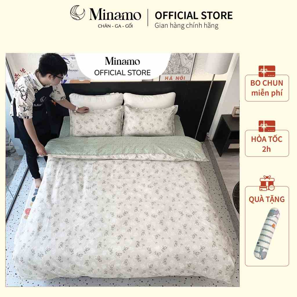 Bộ Ga Giường Cotton Poly Minamo B04 Hoa Nhí Mẫu Mới 2022, Mềm Mịn, Thấm Hút Mồ Hôi, Bo Chun Miễn Phí