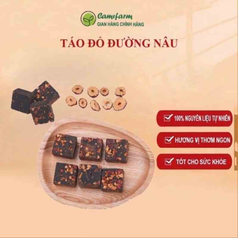 [Mã BMLT35 giảm đến 35K đơn 99K] Trà táo đỏ đường nâu Camifarm Hộp 30 viên dưỡng sức, hỗ trợ giảm cân, làm đẹp da......