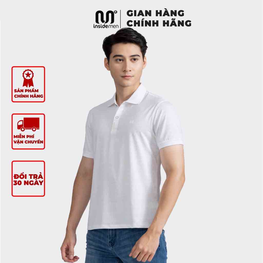 [Mã BMLTA35 giảm đến 35K đơn 99K] Áo Thun Polo Nam INSIDEMEN Cao Cấp Mẫu Ngắn Tay Cơ Bản Có Cổ Tay Ngắn IPS032S2