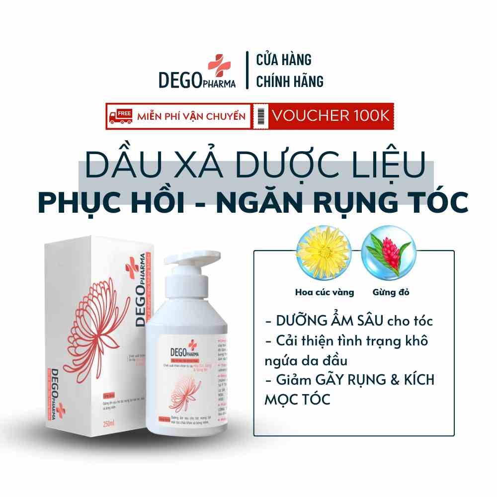 Dầu Xả Phục Hồi Dưỡng Ẩm Sâu & Giảm Rụng Tóc Gừng đỏ DEGO PHARMA 250ml