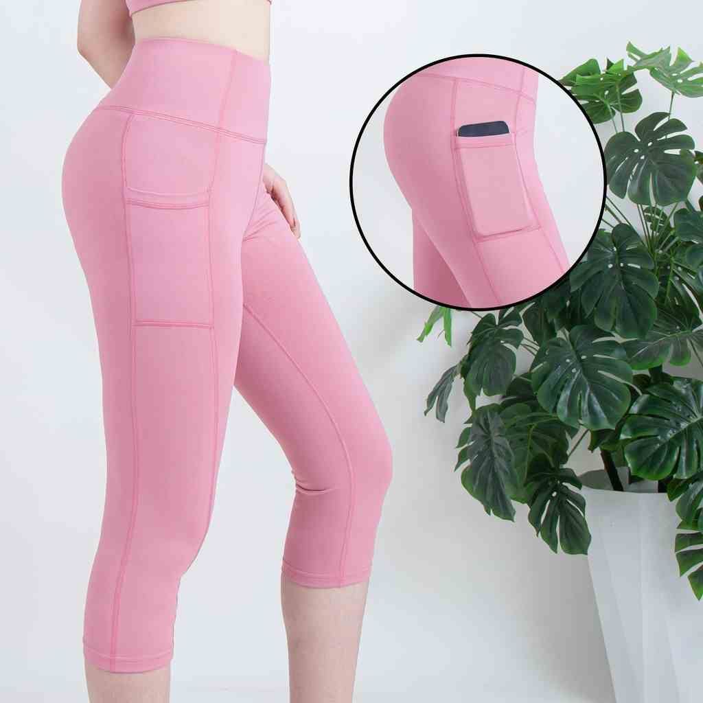 Quần S-Legging thể thao Gladimax Genmax G07 có túi 2 bên cạp cao nâng mông, siêu co dãn mặc tập gym, yoga, đạp xe...