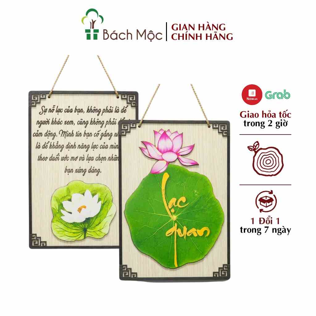 Bảng Gỗ Trang Trí Nhà Cửa BÁCH MỘC Chủ Đề Thư Pháp, Đức Phật Chất Liệu Gỗ Công Nghiệp