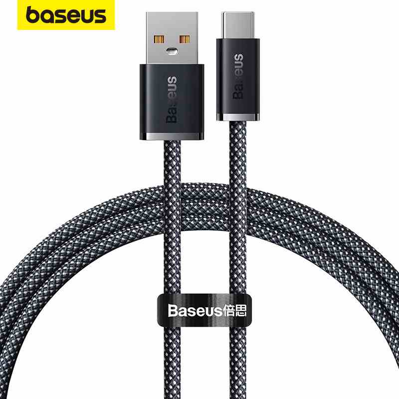 Dây cáp sạc nhanh BASEUS 100W 6A USB Type C dành cho Samsung S22 S21 Ultra Xiaomi Mi 10