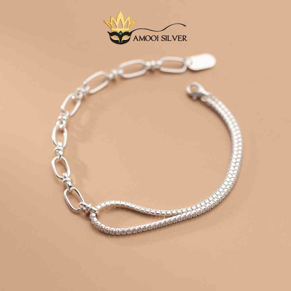 Lắc Tay Bạc S925 Xích Nạm Đá - Amooi Silver AT117