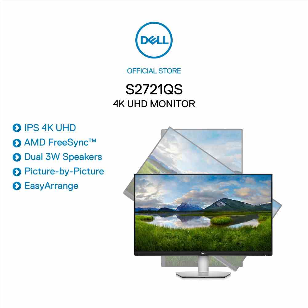 [Mã ELCL10 giảm 10% đơn 9TR] Màn Hình Dell S2721QS 27 4K IPS 60Hz 8ms HDMI DP - Hàng Chính Hãng