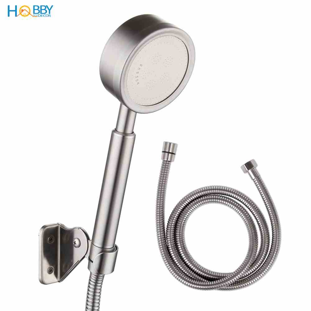 Bộ vòi hoa sen tăng áp có dây sen giá treo Hobby Home Decor BST2 loại inox 304 không rỉ sét dây sen tùy chọn