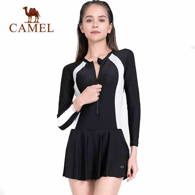 Đồ bơi CAMEL liền một mảnh ôm dáng che bụng thời trang mùa xuân dành cho nữ