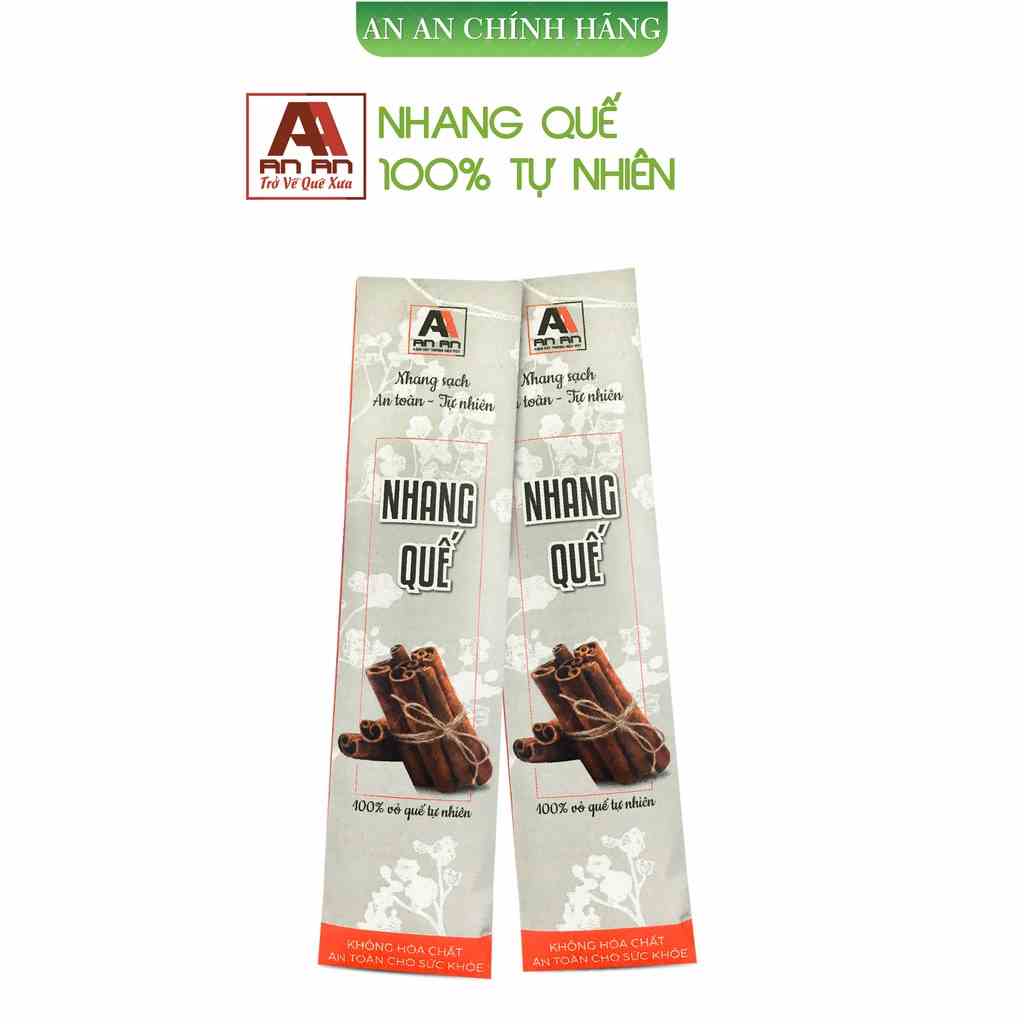 Nhang sạch An An thảo mộc hương quế hương thơm tự nhiên ít khói an toàn cho bà bầu và trẻ em gói 40 que dài 38cm