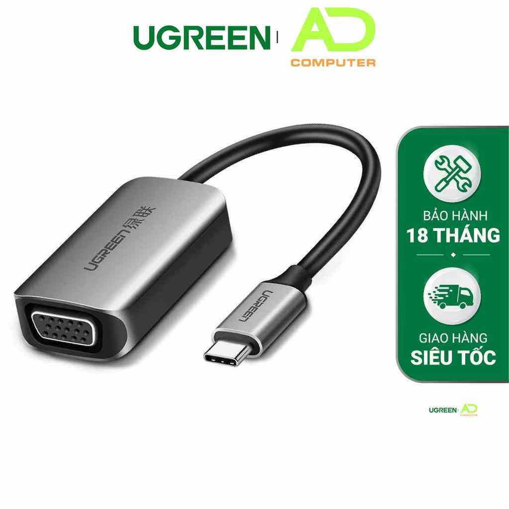 [Mã BMLTB35 giảm đến 35K đơn 99K] Cáp chuyển USB Type C sang VGA hỗ trợ Full HD 1080P UGREEN CM160 50316