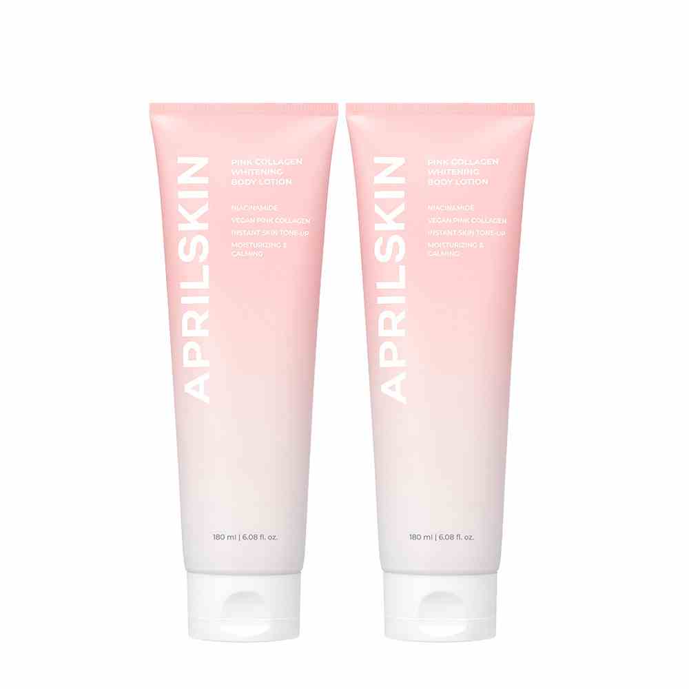 Dưỡng thể nâng tone Pink Collagen Whitening Body Lotion Twin sinh đôi ( Qùa tặng tẩy da chết medicube body scrub)