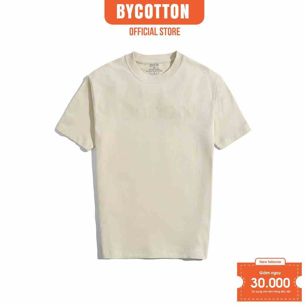 [Mã BYCO2224T giảm ngay 50K đơn 0K] Áo Thun Ngắn Tay Cổ Tròn BY COTTON In Icon