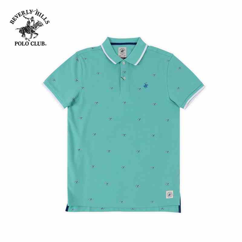 Beverly Hills Polo Club - Áo polo Ngắn tay Nam Slimfit Xanh bạc hà MG- BHPC PMSSS20TL087