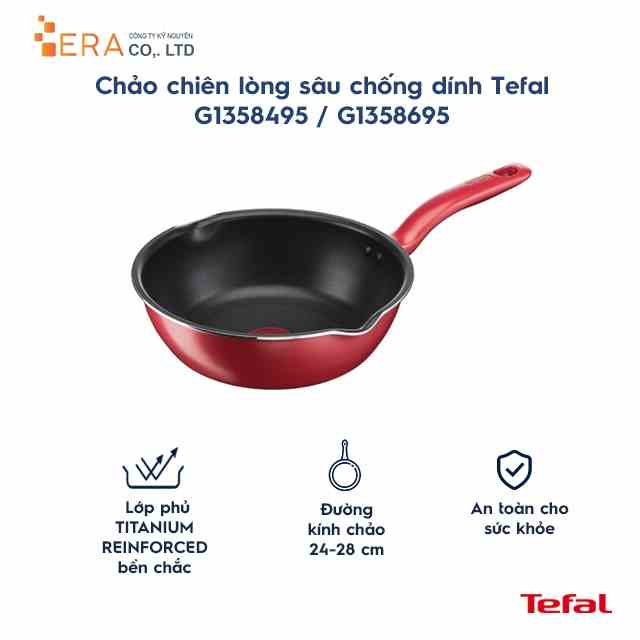 [Mã BMLTA35 giảm đến 35K đơn 99K] Chảo chiên lòng sâu Tefal So Chef (G-1358495/ G-1358496)