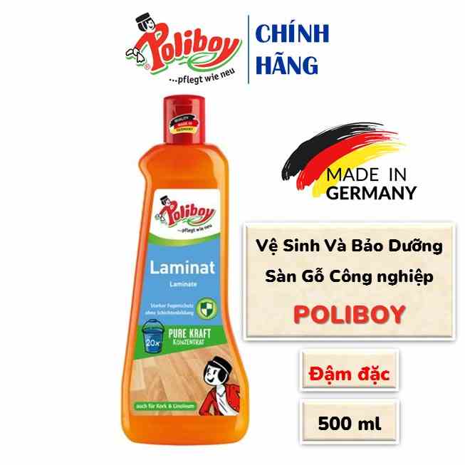 Nước Lau Sàn Gỗ Laminate POLIBOY Vệ Sinh Sàn Gỗ Công Nghiệp 500ml Không Tạo Vệt