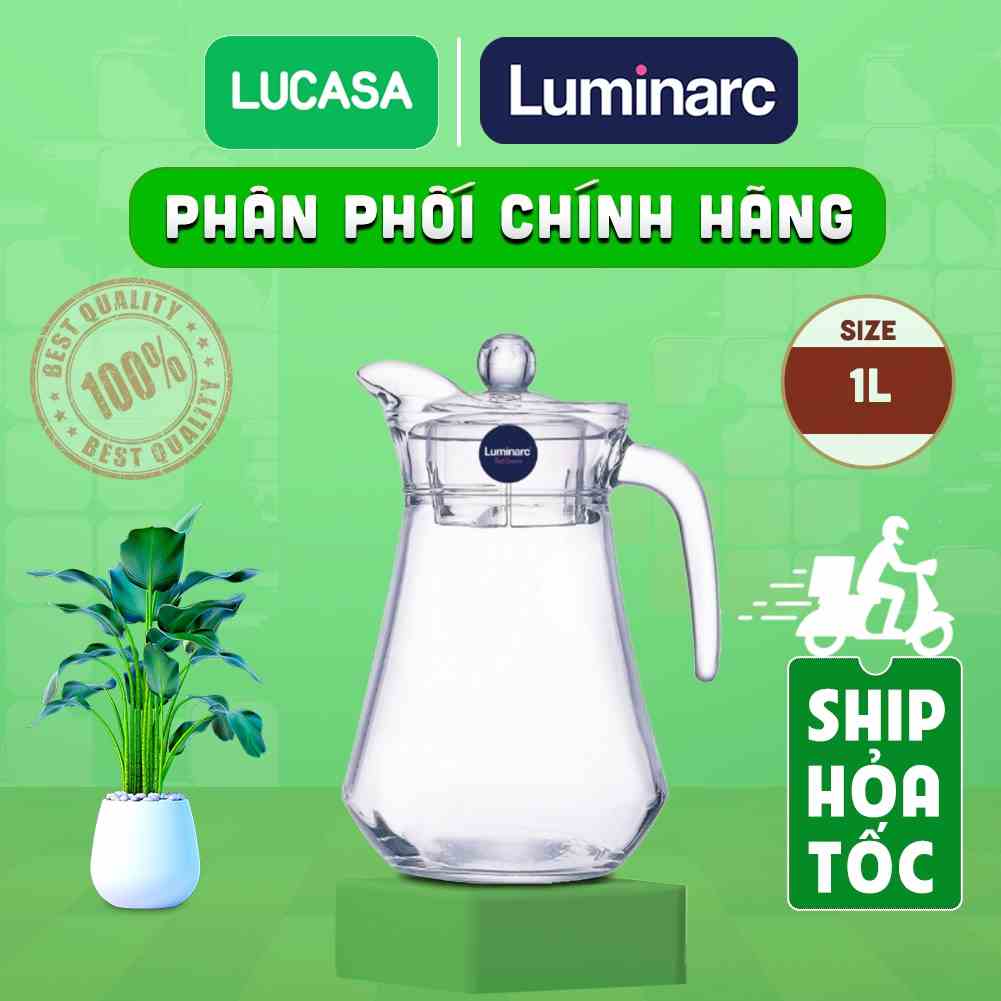 [Mã BMLTA35 giảm đến 35K đơn 99K] Bình Nước Thủy Tinh Luminarc Arc 1L- L2635 | Phân Phối Chính Hãng