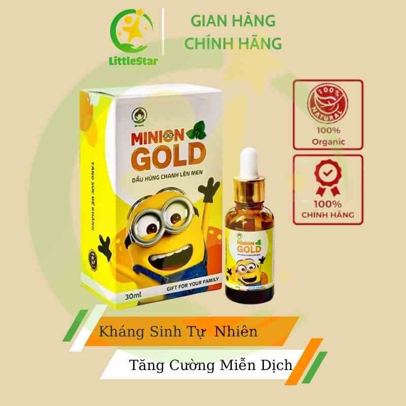 Tinh Dầu Húng Chanh Minion Gold 30ml - Dr.maya Mẫu Mới - Hết Đờm - Ho - Khò Khè - Tăng Cường Đề Kháng Cho Bé